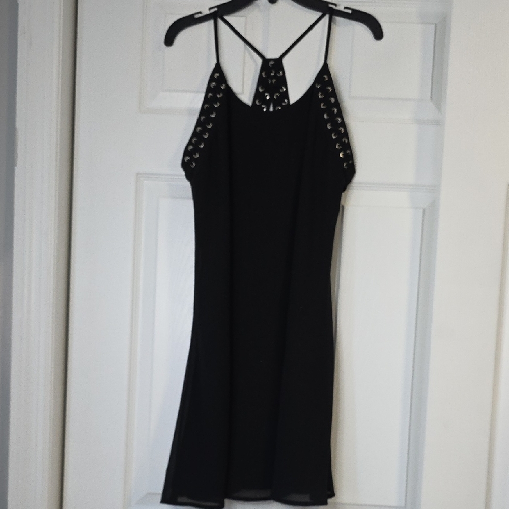 Naked Zebra Black Backless Dress